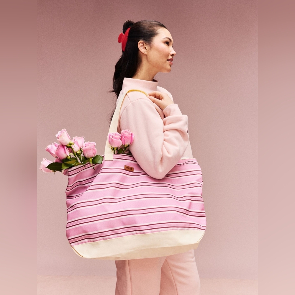 Parke special edition Valentine's striped Oversized Tote!